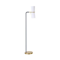 Montrose Metal Base Floor Lamp, Black / White