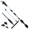 POWERBLADE 20V Cordless Pole Saw & Hedge Trimmer Combo, 8" Chainsaw Pruner & 20" Hedger, Telescopic Handle, Battery and Fast Charger Kit