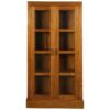 Paris Mahogany Timber Display Cabinet, Light Pecan