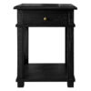 Phyllis Oak Timber Side Table, Large, Black Oak
