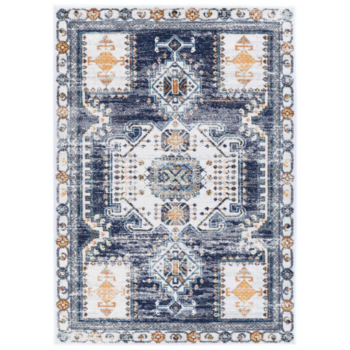 Provence Taza Transitional Rug, 380x280cm, Dark Blue / Cream