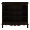 Queen Ann Mahogany Timber Lowline Bookcase, Chocolate