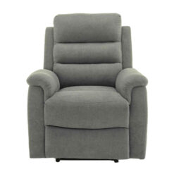 Reno Suede Fabric Recliner Armchair, Light Grey