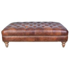 Rose Hill Leather Ottoman / Coffee Table, 122cm