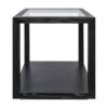 Sadie Glass & Oak Square Size Table, Medium, Black
