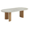 Selric Micro Cement Coated Top Oval Dining Table, 240cm
