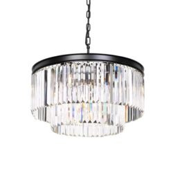 Serene Crystal Pendant Light, Cascade Ring, Small