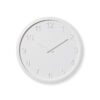 Sienna Wooden Frame Round Wall Clock, 40cm, White / White