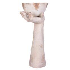 Sorren Magnesia Arm Holding Bowl Statue, 57cm