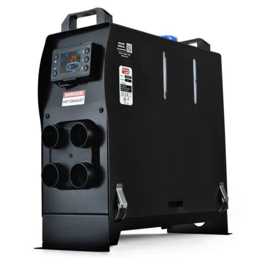 THERMOMATE 12V 5kW All-In-One Diesel Air Heater for Caravan Camper Trailer Van Motorhome RV, Black