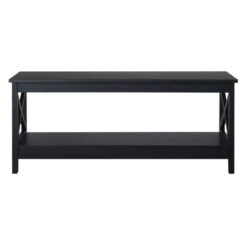 Vacne Wooden Coffee Table, 110cm, Black