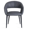Vayde Faux Leather Dining Chair, Charcoal