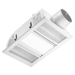 Ventair Airbus 3-in-1 Filament Radiant Bathroom Heater with Exaust & LED Panel Light, White