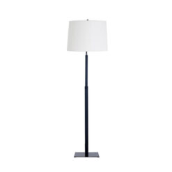 Vernon Adjustable Metal Base Floor Lamp, Black