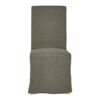 Ville Linen Dining Chair Slip Cover, Charcoal