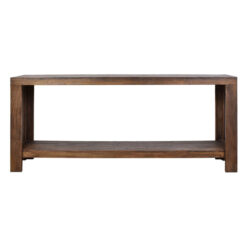 Wendell Mango Wood & Rattan Console Table, 196cm, Honey Brown