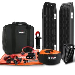 X-BULL 13 Piece Winch Recovery Kit with Black Tracks