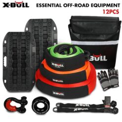 X-BULL 4x4 Recovery Kit with Black Mini Tracks