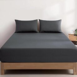 100% Vintage Washed Cotton Fitted Sheet Combo Set - 100% Natural Cotton, Ultra Soft & Breathable - Includes Fitted Sheet & Pillowcases - Machine Washa