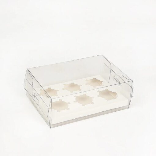 10Pcs Clear Dessert Boxes Cupcake Packing Boxes Bakery Cake Wrapping Boxes