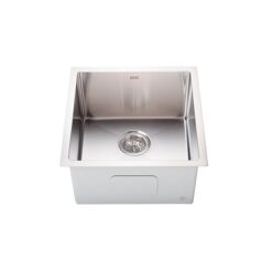 450x450mm Handmade Stainless Steel Undermount / Topmount Kitchen Laundry Sink with Waste