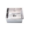 510x450mm Handmade Stainless Steel Undermount / Topmount Kitchen Laundry Sink with Waste