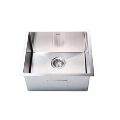 510x450mm Handmade Stainless Steel Undermount / Topmount Kitchen Laundry Sink with Waste