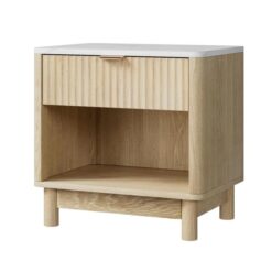 Artiss Bedside Table Nightstand 1 Drawer Shelves Pine