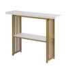Artiss Console Table Marble Effect White&Gold