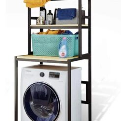 CARLA HOME 3-Tier Over Washing Machine Storage Rack Laundry Shelf Organizer for Bathroom or Toilet (Black)