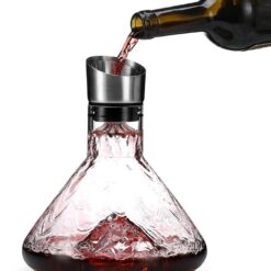 CARLA HOME Iceberg Wine Decanter with Aerator Filter and Lid