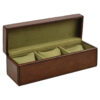 Dorivor Leather Watch Box, 3 Slots, Tan