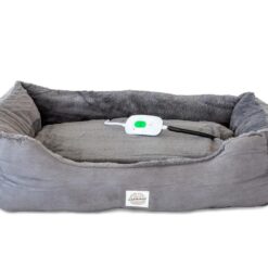 Easy to Clean Electric Heated Rabbit Faux Fur Covering Pet Bed - Small