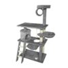 Grey Cat Tree Tower Condo Scratching Post Bed Stand 1.4M