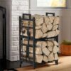 Iron Log Holder Indoor Heavy Duty Firewood Rack 180kg