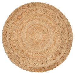 Magnolia Hand Braided Jute Round Rug, 120cm