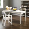Mitch Solid Wood Study Desk /Rubberwood/Minimal Assembly/White