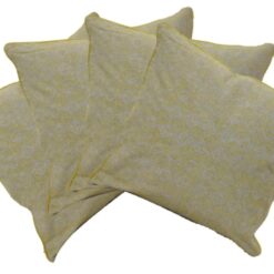 Pack of 4 Azuk Mustard Yellow & Grey 50cm x 50cm Cushion Covers
