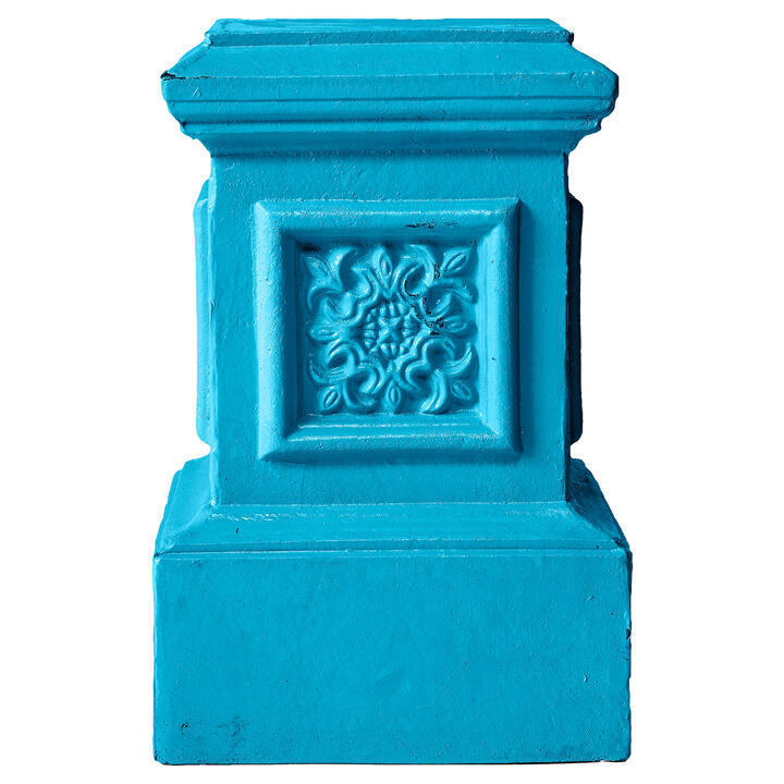 Velanth Cast Iron Square Plinth, Large, Teal Velanth Cast Iron Square Plinth, Large, Teal