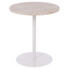 Amalfi Crew Travertine & Iron Round Side Table, 45cm