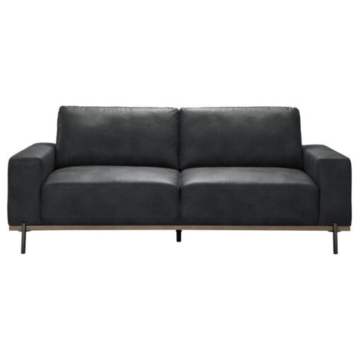 Anava PU Leather Sofa, 3 Seater, Licorice