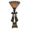 Aurea Tiffany Style Stained Glass Sisters Figurine Table Lamp