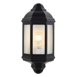 Avara IP54 Exterior Wall Light, Black