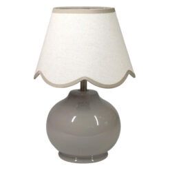 Bibury Ceramic Base Table Lamp, Grey
