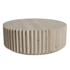 Bodega Pine Timber Round Coffee Table, 84cm