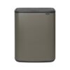 Brabantia BO Touch Waste Bin, 30/30 Litre, Platinum