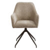 Brendan Fabric Swivel Occasional Chair, Mocha