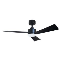 Bronte DC Ceiling Fan with CCT LED Light, 132cm/52'', Black