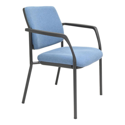 Buro Lindis SafeTex Fabric Guest Armchair, Cobalt / Black