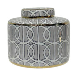 Corona Ceramic Decor Jar, Small